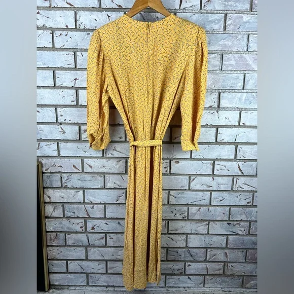 Karin Stevens | Vintage Yellow Ditsy Floral Print Dress - Picture 8 of 9